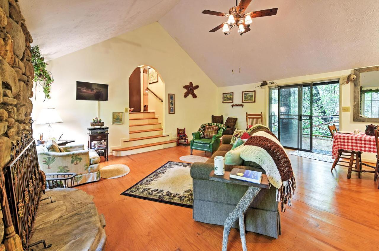 Serene Creekside Cottage Near Asheville Fire Pit Candler Exterior foto